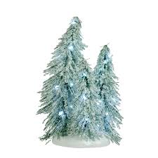 SUPER OFFERTA LUVILLE - 3 SNOWY TREES ON BASE WHITE òIGHTS CM .19 - SKU 1025893
